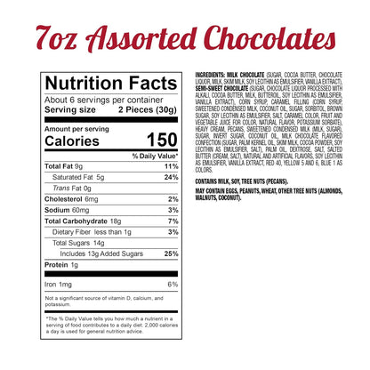 Fannie May, Milk and Dark Chocolate Holiday Gifts, Assorted Chocolates, Chocolate Gift Box, 7 oz