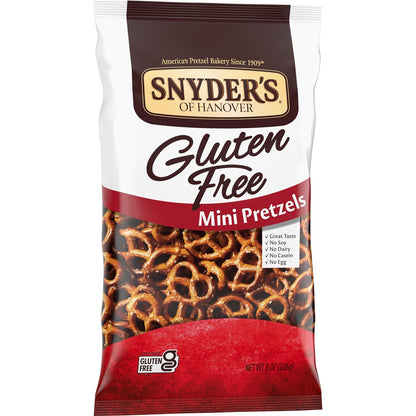 Snyder's of Hanover, Gluten Free Mini Pretzels, 8 Oz Bag