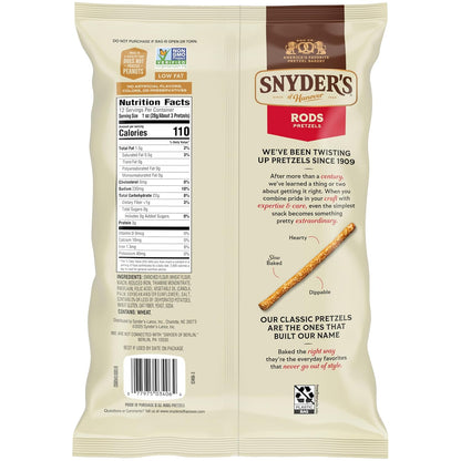 Snyder's of Hanover, Pretzel Rods, 12 Oz Bag