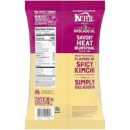 Kettle Brand Made with Avocado Oil Spicy Kimchi Potato Chips, 6 Oz Bag