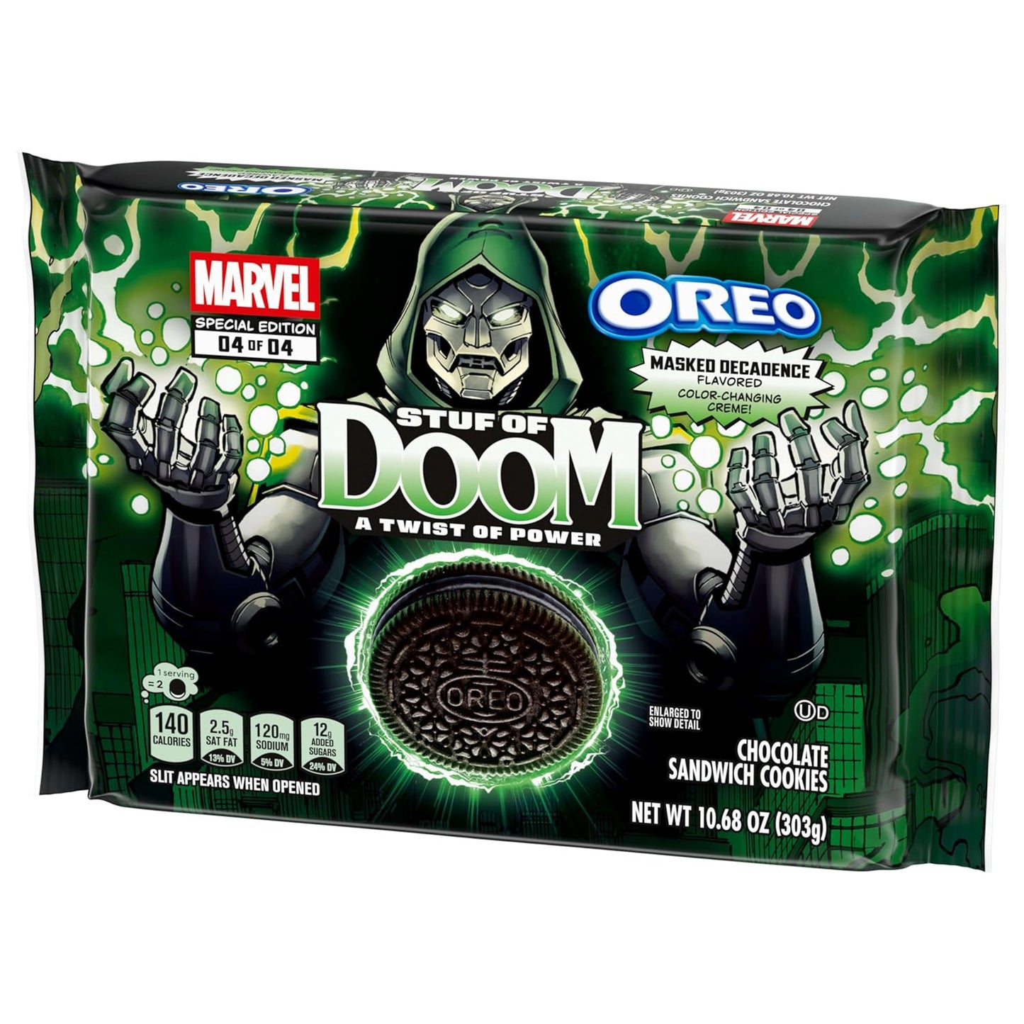 MARVEL OREO Stuf of Doom Chocolate Sandwich Cookies, Special Edition, 10.68 oz