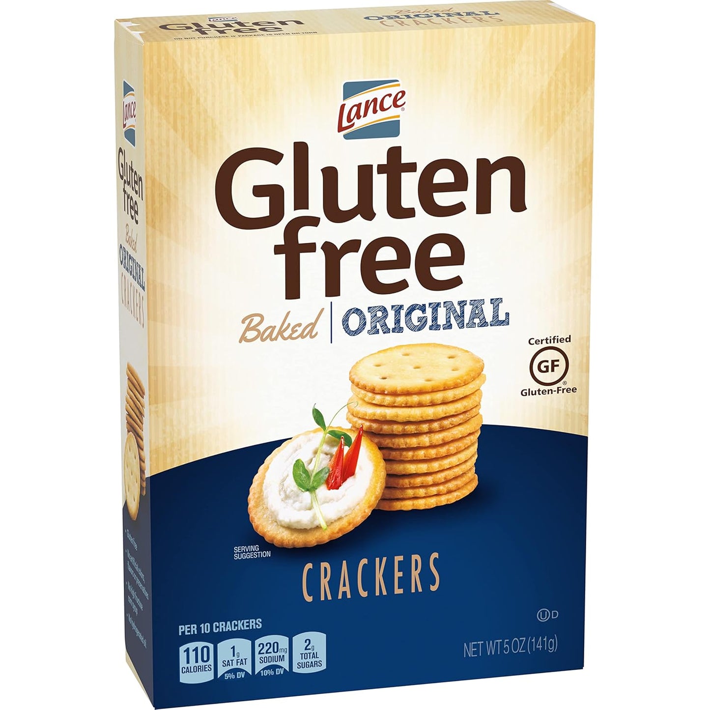 Lance Gluten Free Crackers, Original Baked, 5 Ounce, 4 Count