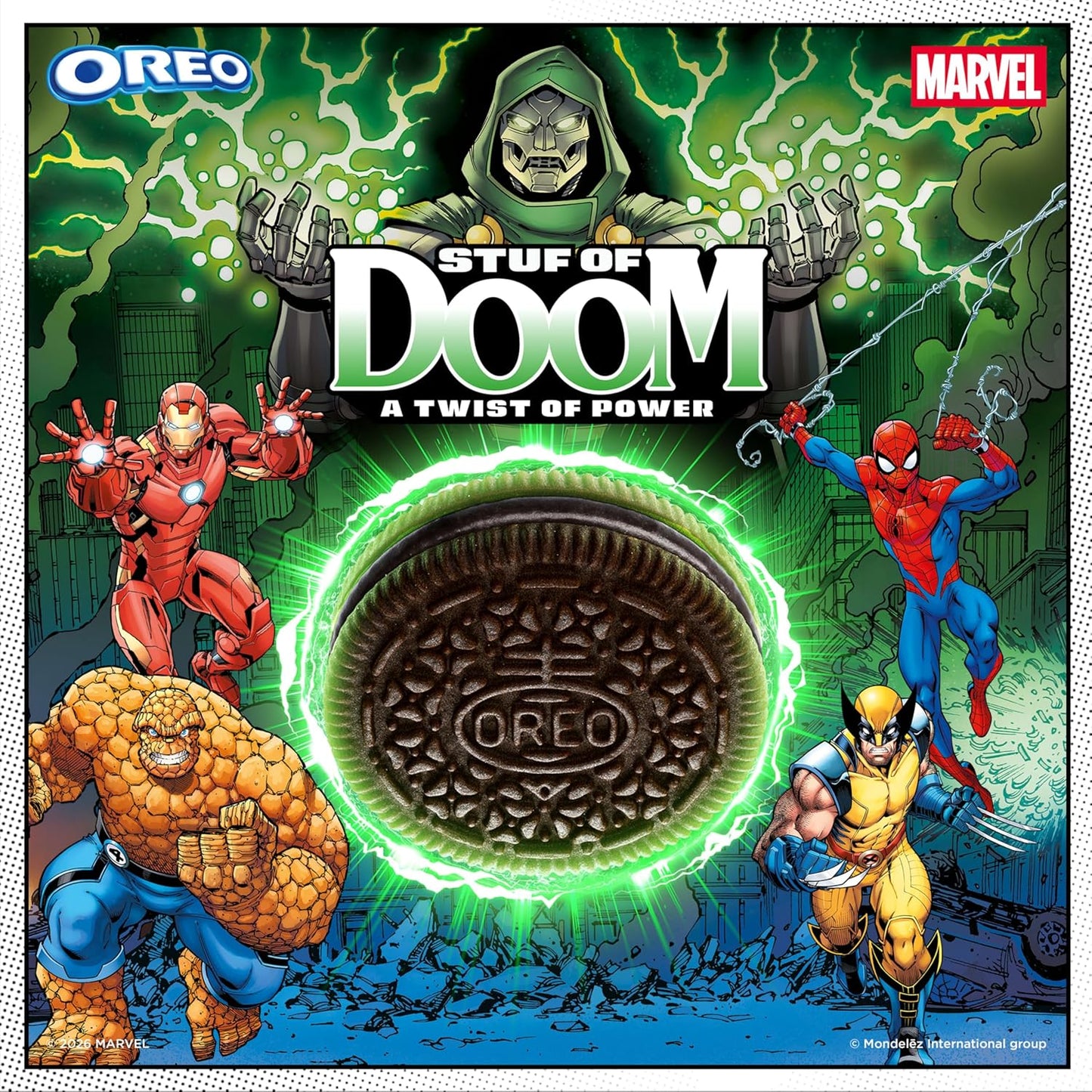 MARVEL OREO Stuf of Doom Chocolate Sandwich Cookies, Special Edition, 10.68 oz