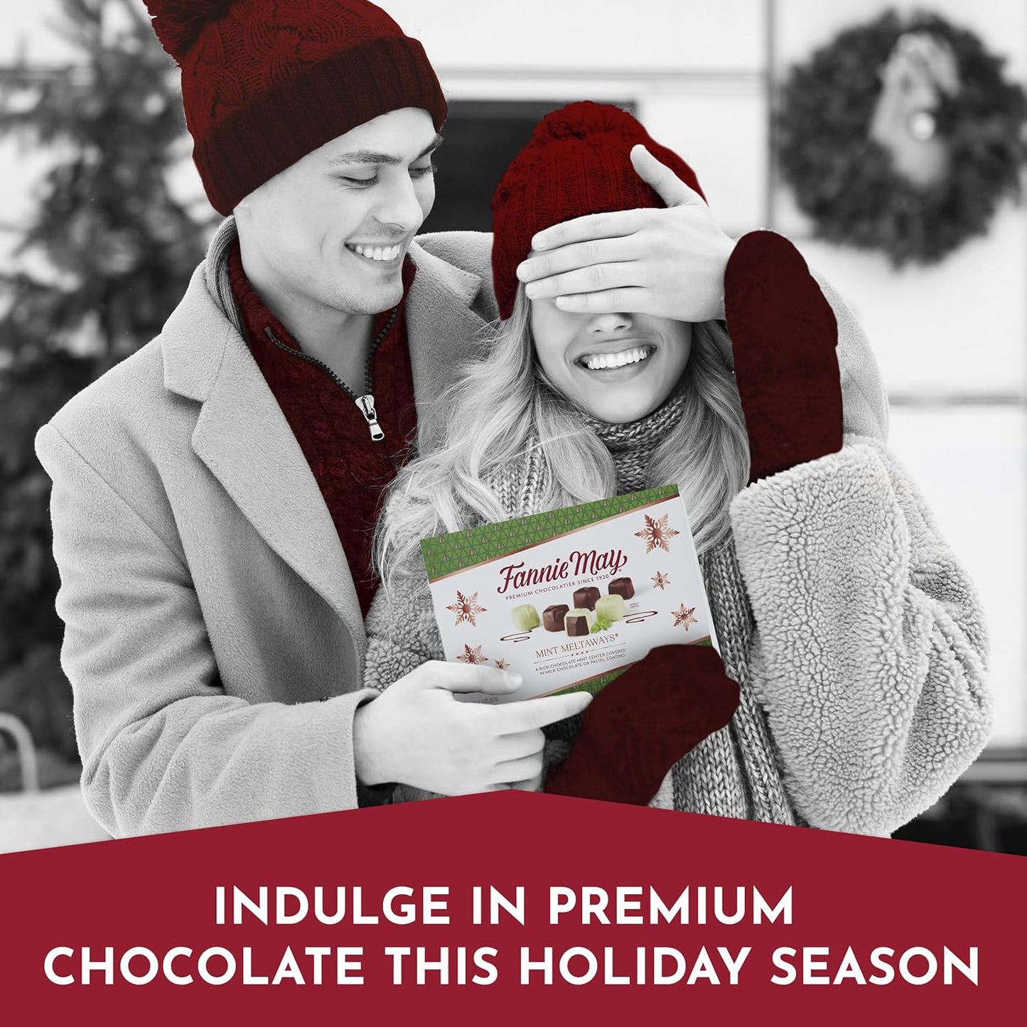 Fannie May Mint Meltaway, Mint Chocolate Candy with Milk Chocolate Pastel Coating, Holiday Chocolate Gift Box, 11.5 oz