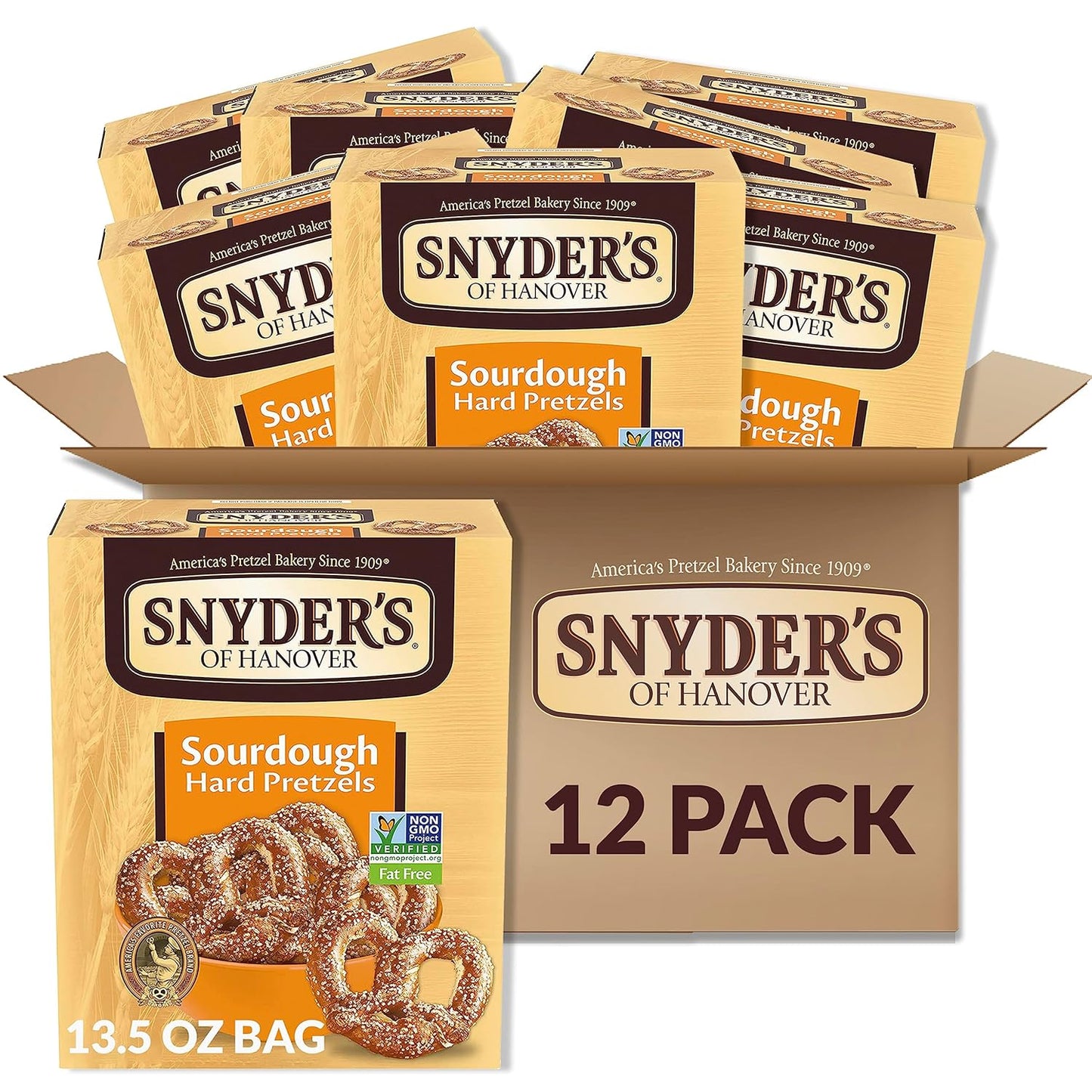 Snyder's of Hanover Sourdough Hard Pretzel Box - 13.5 oz - 2 pk