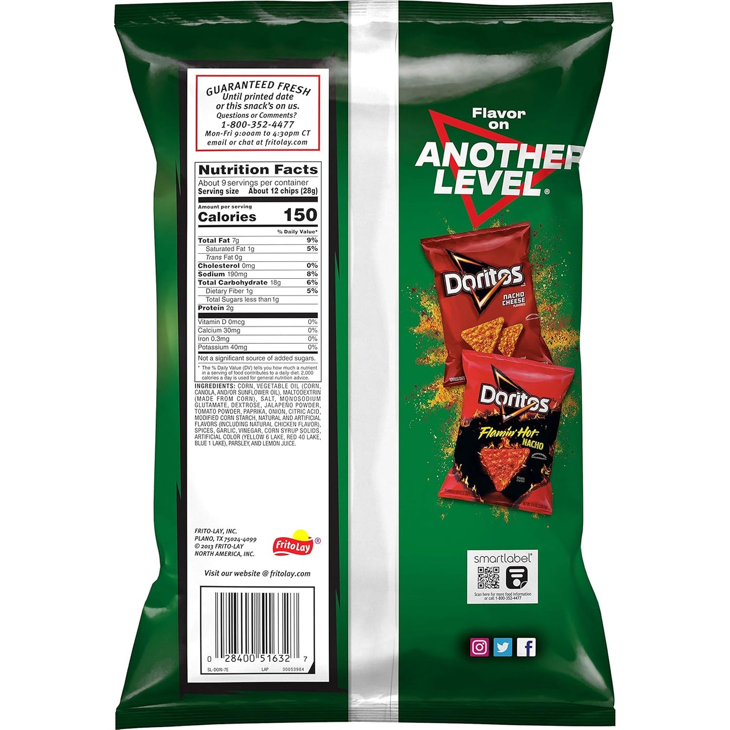 Doritos Tortilla Chips Salsa Verde, 9.25 Oz