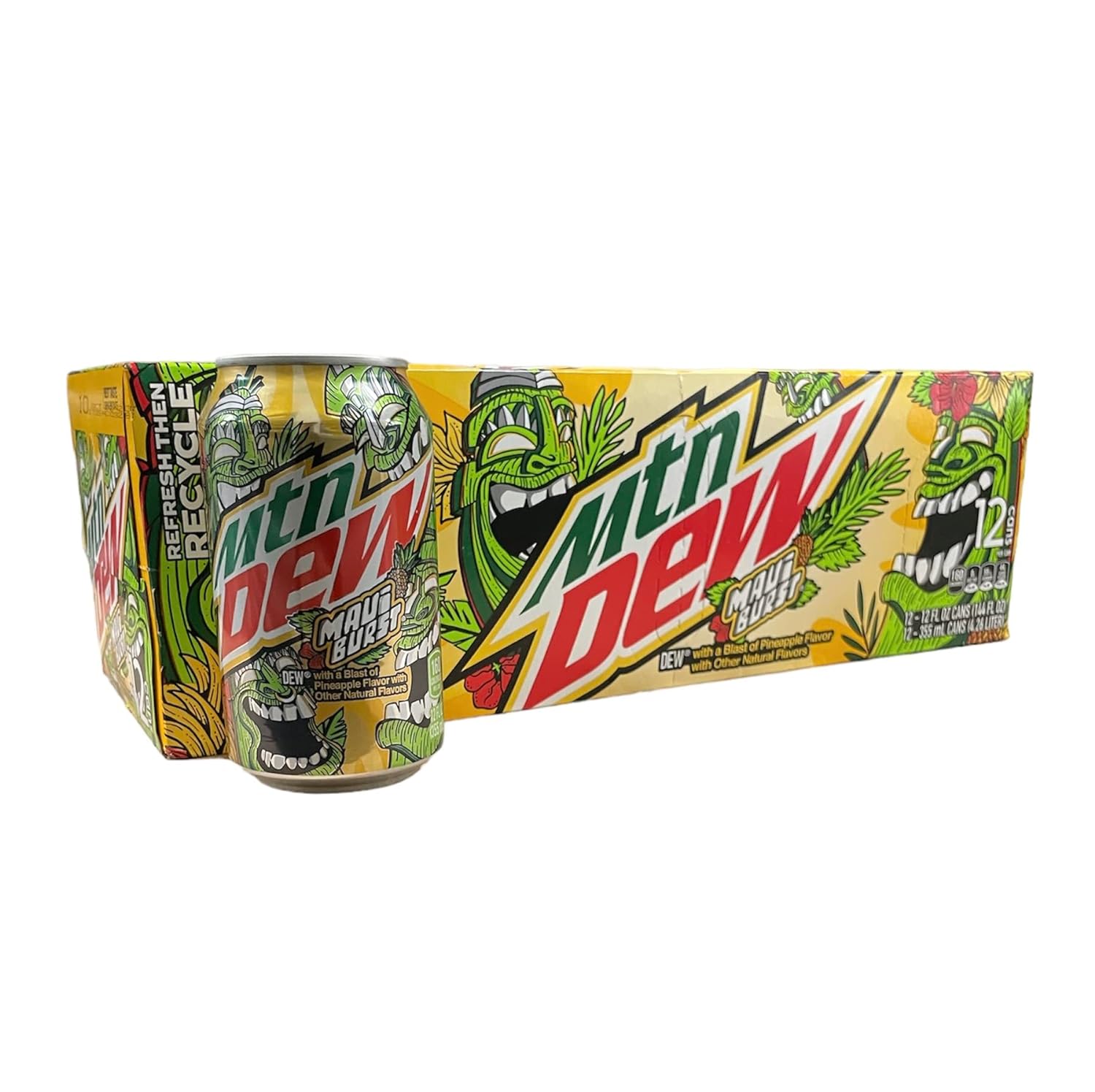 Mtn Dew Maui Burst Pineapple - Munchie Box Reserve (Regular, Pack